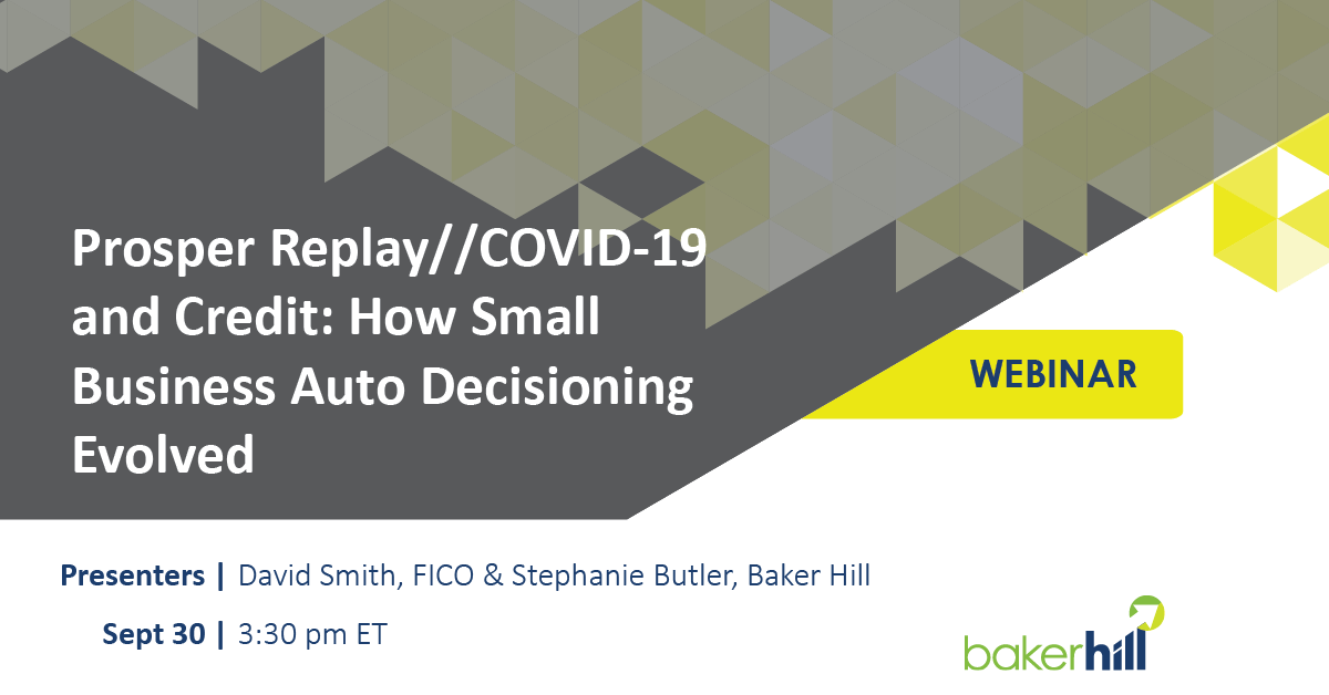 Webinar // Prosper Replay - COVID-19 and Credit: How Small Business Auto Decisioning Evolved